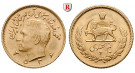 Iran, Mohammed Riza Pahlevi, 1/2 Pahlavi 1950-1979, 3,66 g fein, vz-st