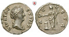 Römische Kaiserzeit, Faustina I., Frau des Antoninus Pius, Denar nach 141, vz/ss-vz