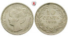 Niederlande, Königreich, Wilhelmina I., 10 Cents 1898, ss