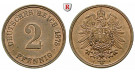 Deutsches Kaiserreich, 2 Pfennig 1875, J, f.st, J. 2