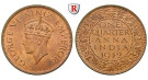 Indien, Britisch-Indien, George VI., 1/4 Anna 1939, vz-st/st