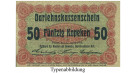 Darlehnskasse Ost, Posen, 50 Kopeken 17.04.1916, II, Rb. 458a