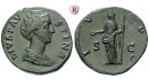 Römische Kaiserzeit, Faustina I., Frau des Antoninus Pius, Sesterz nach 141, ss