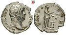 Römische Kaiserzeit, Hadrianus, Denar 134-138, f.vz