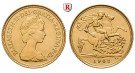 Grossbritannien, Elizabeth II., Half-Sovereign 1985-2022, 3,66 g fein, vz-st