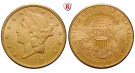 USA, 20 Dollars 1850-1907, 30,09 g fein, ss-vz