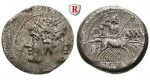 Römische Republik, Romano-kampanische Prägungen, Didrachme (Quadrigatus) 225-212 v.Chr., ss/ss-vz