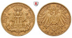 Deutsches Kaiserreich, Hamburg, 10 Mark 1905, J, ss-vz, J. 211