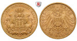 Deutsches Kaiserreich, Hamburg, 20 Mark 1913, J, vz+, J. 212