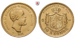Schweden, Oskar II., 10 Kronor 1874, 4,03 g fein, vz