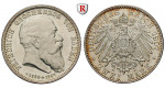 Deutsches Kaiserreich, Baden, Friedrich I., 2 Mark 1907, Auf den Tod, G, vz+, J. 36