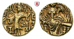 Indien, Kuschan, Klan Prägungen, Dinar um 375-376, ss-vz