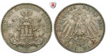 Deutsches Kaiserreich, Hamburg, 3 Mark 1914, J, f.vz, J. 64