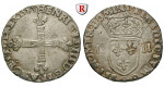 Frankreich, Henri III., 1/4 Ecu à la croix 1583, ss