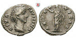 Römische Kaiserzeit, Faustina I., Frau des Antoninus Pius, Denar nach 141, ss+