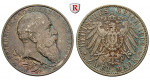 Deutsches Kaiserreich, Baden, Friedrich I., 2 Mark 1902, Regierungsjubiläum, G, vz, J. 30