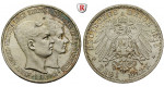 Deutsches Kaiserreich, Braunschweig, Ernst August, 3 Mark 1915, Ohne Lüneburg, A, vz/st, J. 55