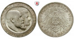 Deutsches Kaiserreich, Württemberg, Wilhelm II., 3 Mark 1911, Silberhochzeit, F, f.st, J. 177a