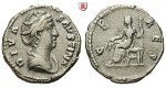 Römische Kaiserzeit, Faustina I., Frau des Antoninus Pius, Denar nach 141, ss
