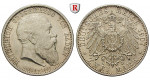 Deutsches Kaiserreich, Baden, Friedrich I., 2 Mark 1907, Auf den Tod, G, vz+, J. 36