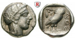 Attika, Athen, Tetradrachme 2. Hälfte 5.Jh. v.Chr., ss+