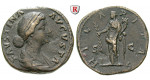 Römische Kaiserzeit, Faustina II., Frau des Marcus Aurelius, Sesterz 161-175, ss