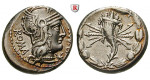 Römische Republik, Q. Fabius Maximus, Denar 127 v.Chr., ss-vz