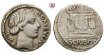 Römische Republik, L.Scribonius Libo, Denar 62 v.Chr., ss