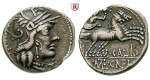 Römische Republik, M. Calidius, Metellus Nepos, Cn. Fulvius, Denar 117-116 v.Chr., ss+