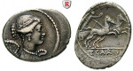Römische Republik, T. Carisius, Denar 46 v.Chr., ss