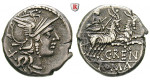 Römische Republik, C. Renius, Denar 138 v.Chr., ss+