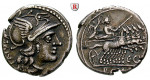 Römische Republik, C. Curatius Trigeminus Pater, Denar 142 v.Chr., ss+