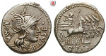Römische Republik, Q. Fabius Labeo, Denar 124 v.Chr., ss+