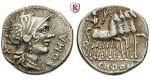 Römische Republik, Cn. Domitius Ahenobarbus, Denar 116-115 v.Chr., ss+
