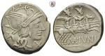 Römische Republik, M. Junius Silanus, Denar 145 v.Chr., ss