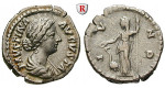 Römische Kaiserzeit, Faustina II., Frau des Marcus Aurelius, Denar 161-176, ss-vz/ss