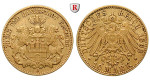 Deutsches Kaiserreich, Hamburg, 10 Mark 1893, J, f.vz, J. 211