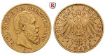 Deutsches Kaiserreich, Württemberg, Karl, 10 Mark 1890, F, ss+, J. 294