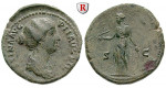 Römische Kaiserzeit, Faustina II., Frau des Marcus Aurelius, As 152-153, ss+