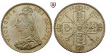 Grossbritannien, Victoria, Double-Florin 1887, f.vz/vz+