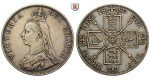 Grossbritannien, Victoria, Double-Florin 1889, ss