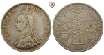 Grossbritannien, Victoria, Double-Florin 1890, ss