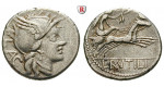 Römische Republik, L. Rutilius Flaccus, Denar 77 v.Chr., ss