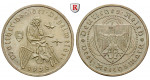 Weimarer Republik, 3 Reichsmark 1930, Vogelweide, J, vz+, J. 344