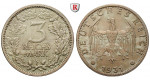 Weimarer Republik, 3 Reichsmark 1931, Kursmünze, F, vz+, J. 349