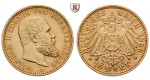 Deutsches Kaiserreich, Württemberg, Wilhelm II., 10 Mark 1896, F, ss-vz/vz, J. 295