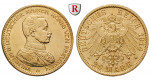 Deutsches Kaiserreich, Preussen, Wilhelm II., 20 Mark 1914, Kaiser in Uniform, A, vz/vz-st, J. 253