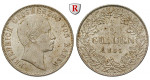 Baden, Grossherzogtum Baden, Friedrich I., 1/2 Gulden 1863, f.vz
