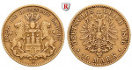 Deutsches Kaiserreich, Hamburg, 10 Mark 1876, J, ss, J. 209