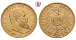 Deutsches Kaiserreich, Württemberg, Wilhelm II., 20 Mark 1900, F, vz, J. 296